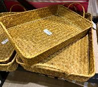  Panier organisateur rectangulaire en fibres naturelles compartiment�