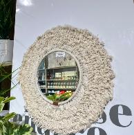  Miroir rond macramé boh